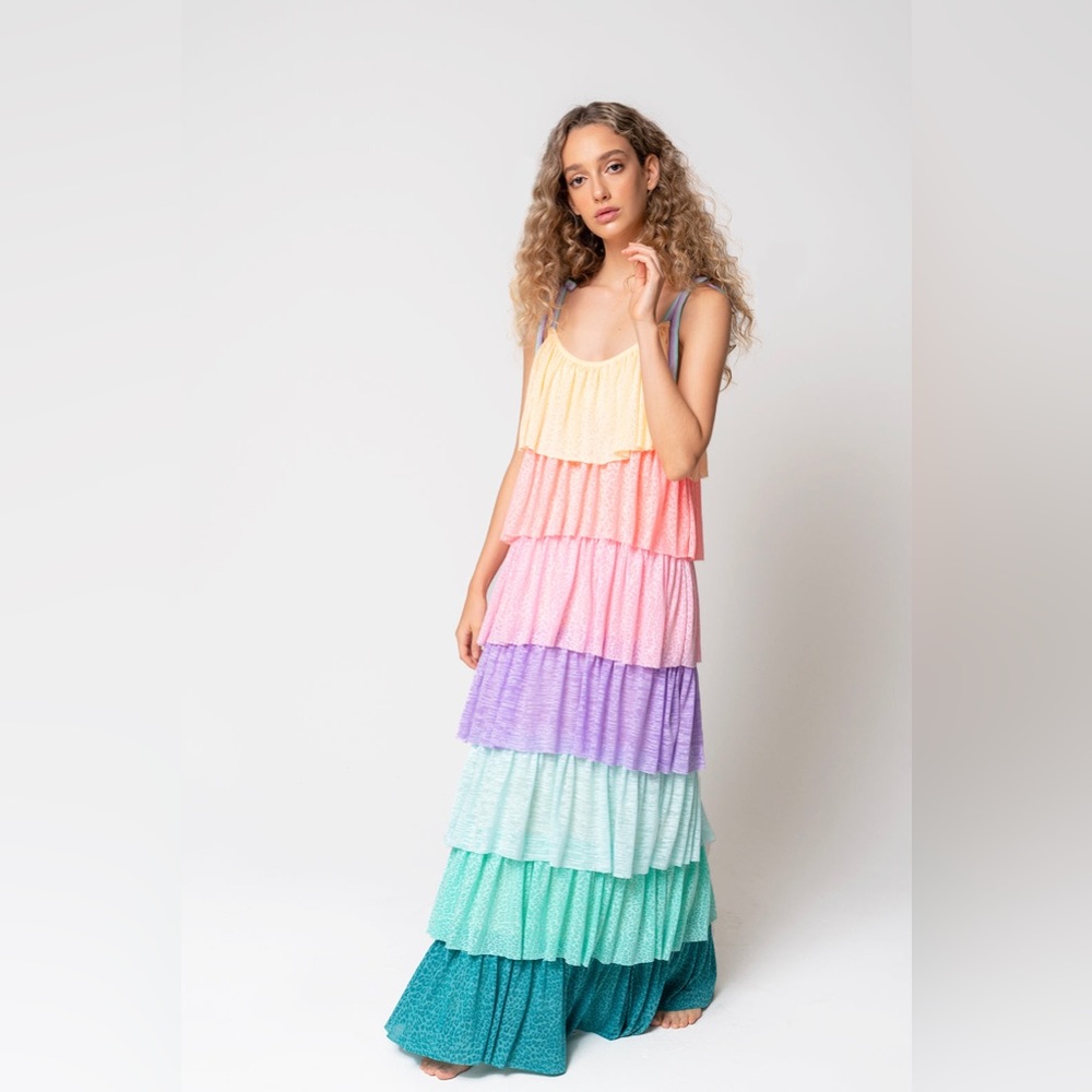 Pitusa RAINBOW TIERED DRESS - Picture 3 of 7